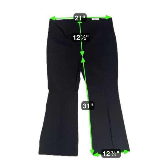 Chicos Black Pants Slimming Flare Pants Business Comfort Size 20R NWT - Picture 7 of 7